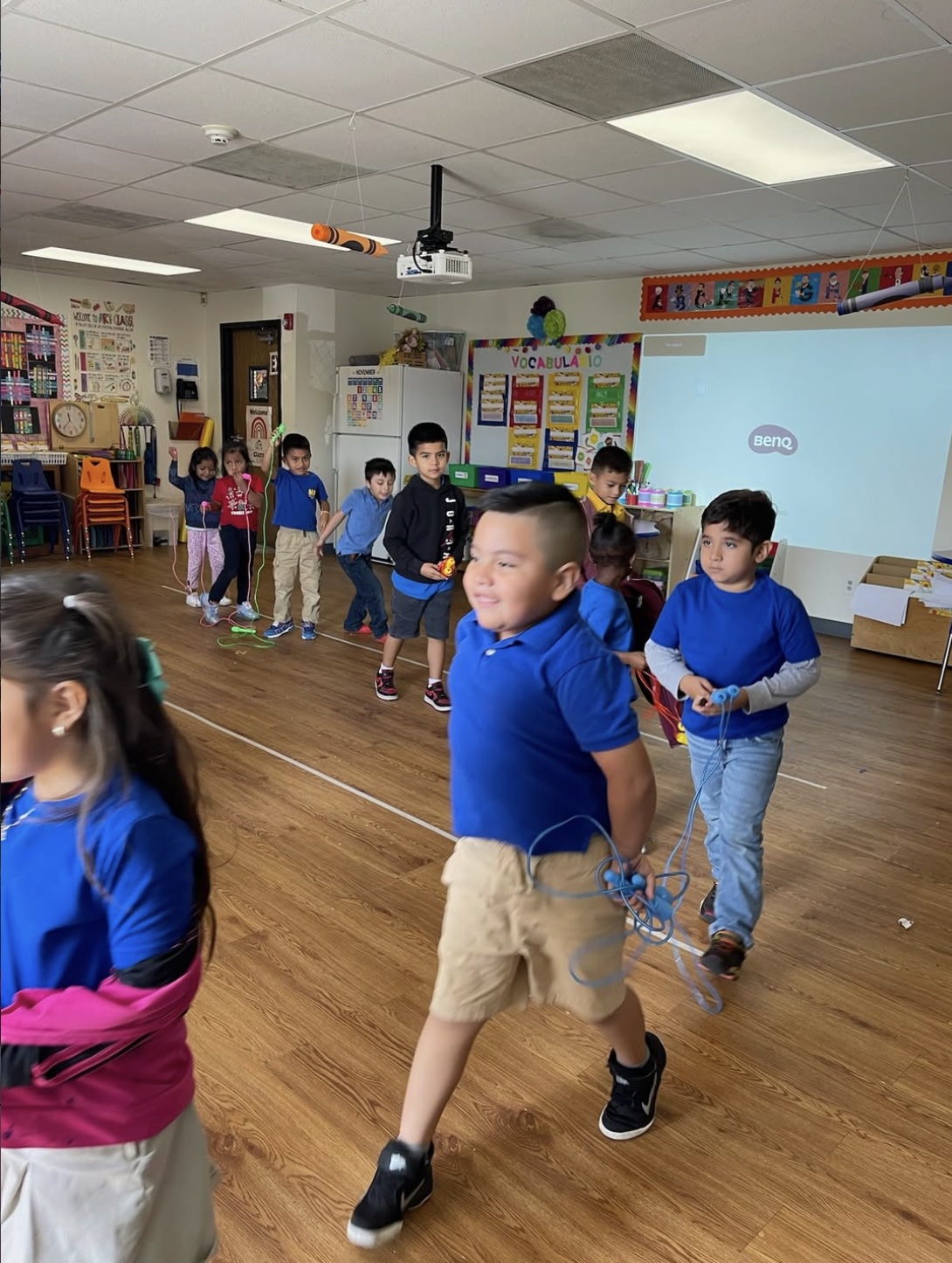 Students in a classroom at George I. Sanchez Charter School